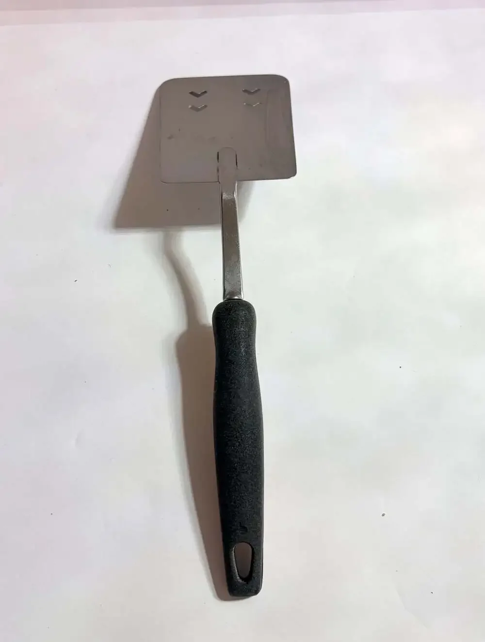 Vintage EKCO Stainless Steel Flipper Spatula with Faux Wood Grain Handle